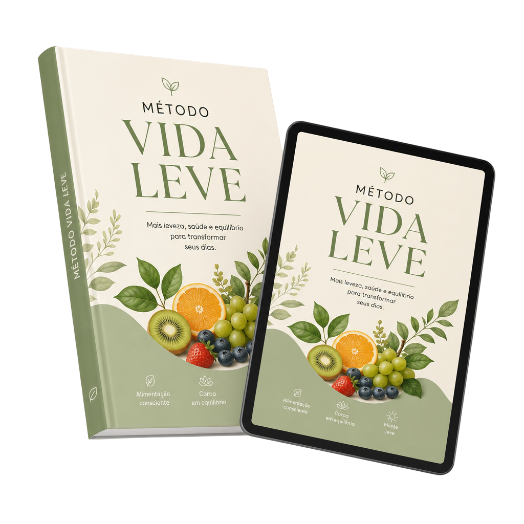 Capa do ebook Método Vida Leve em versão livro e tablet
